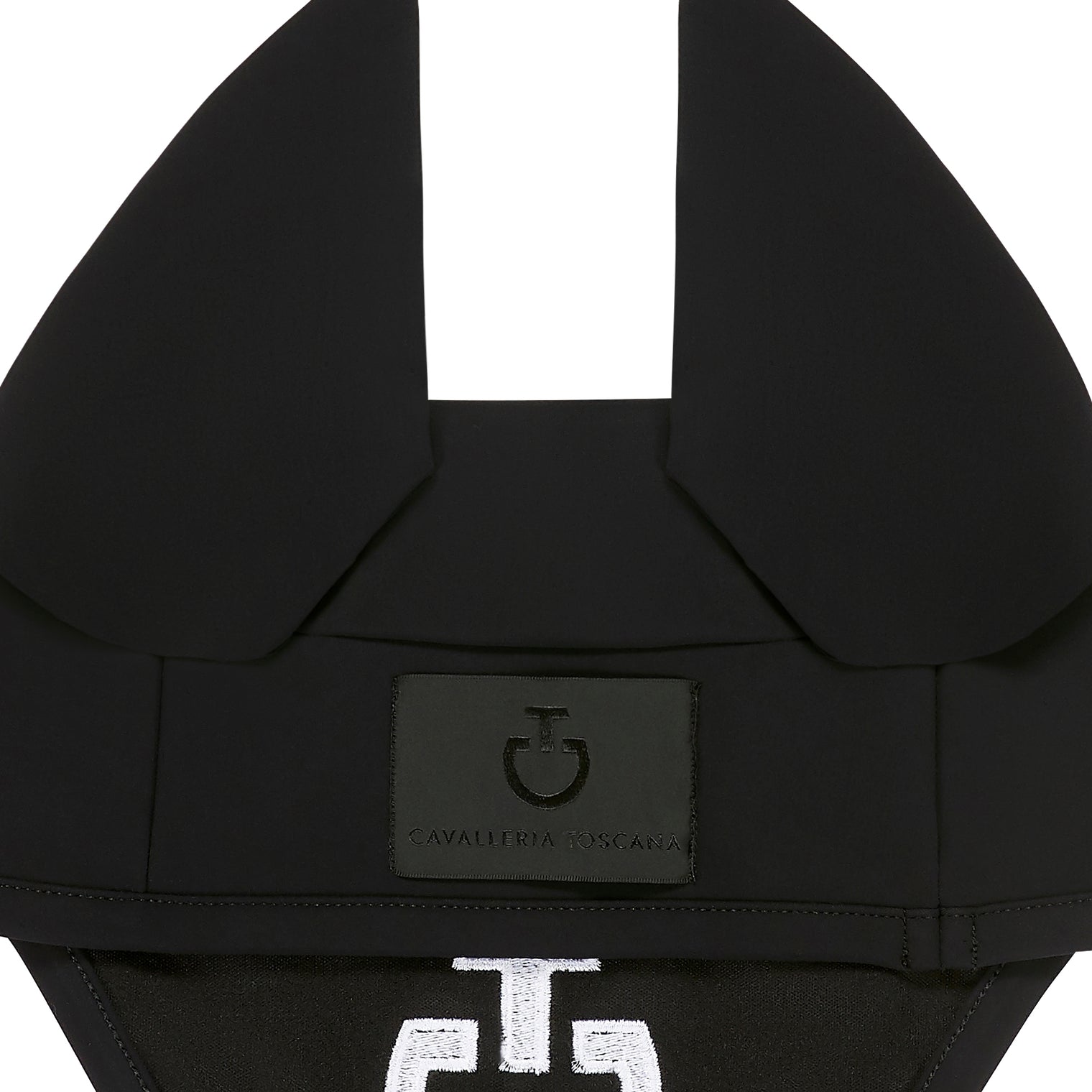 Orejera Lightweight Negra con Logo Blanco