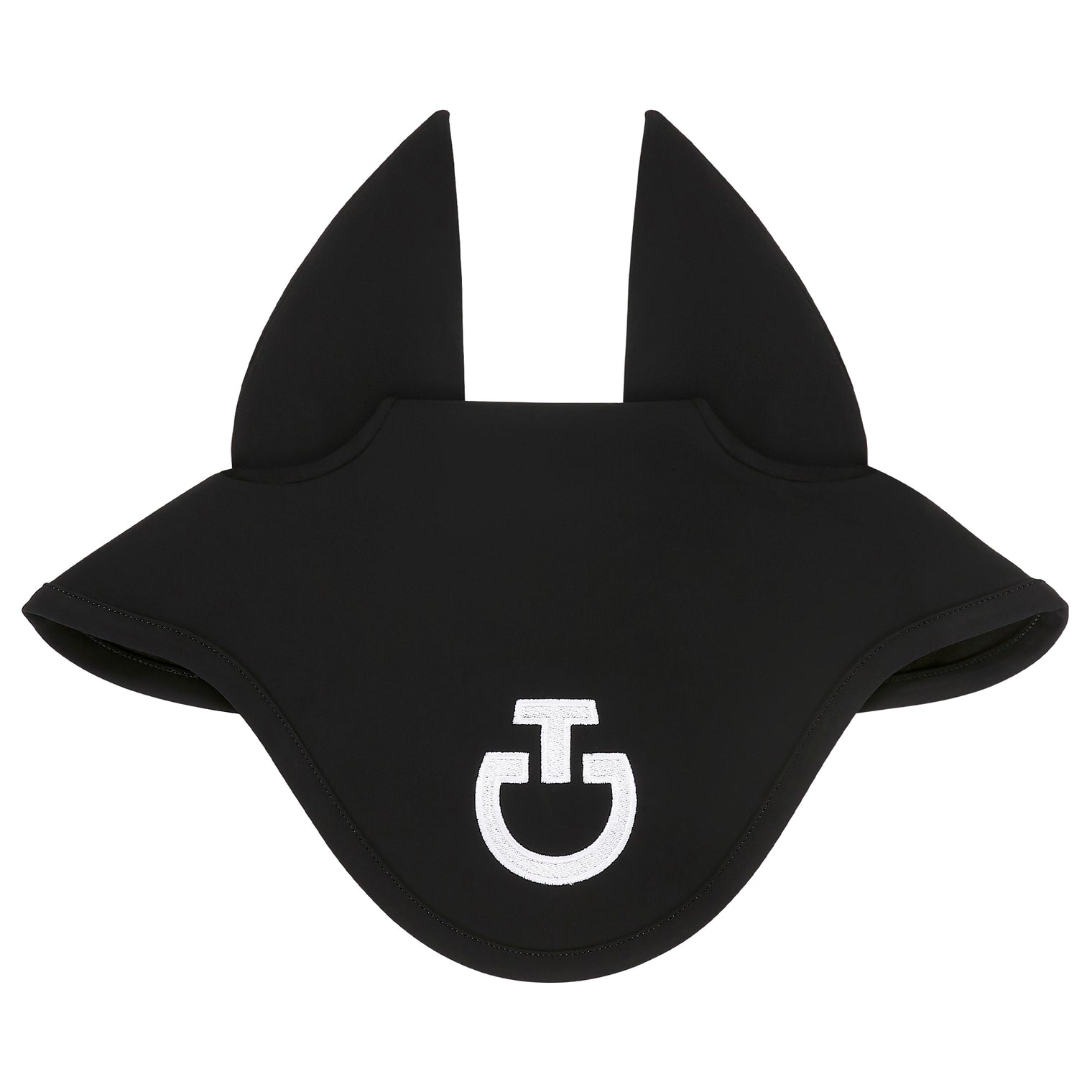 Orejera Lightweight Negra con Logo Blanco