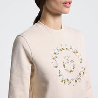 Polerón Mujer Beige Floral